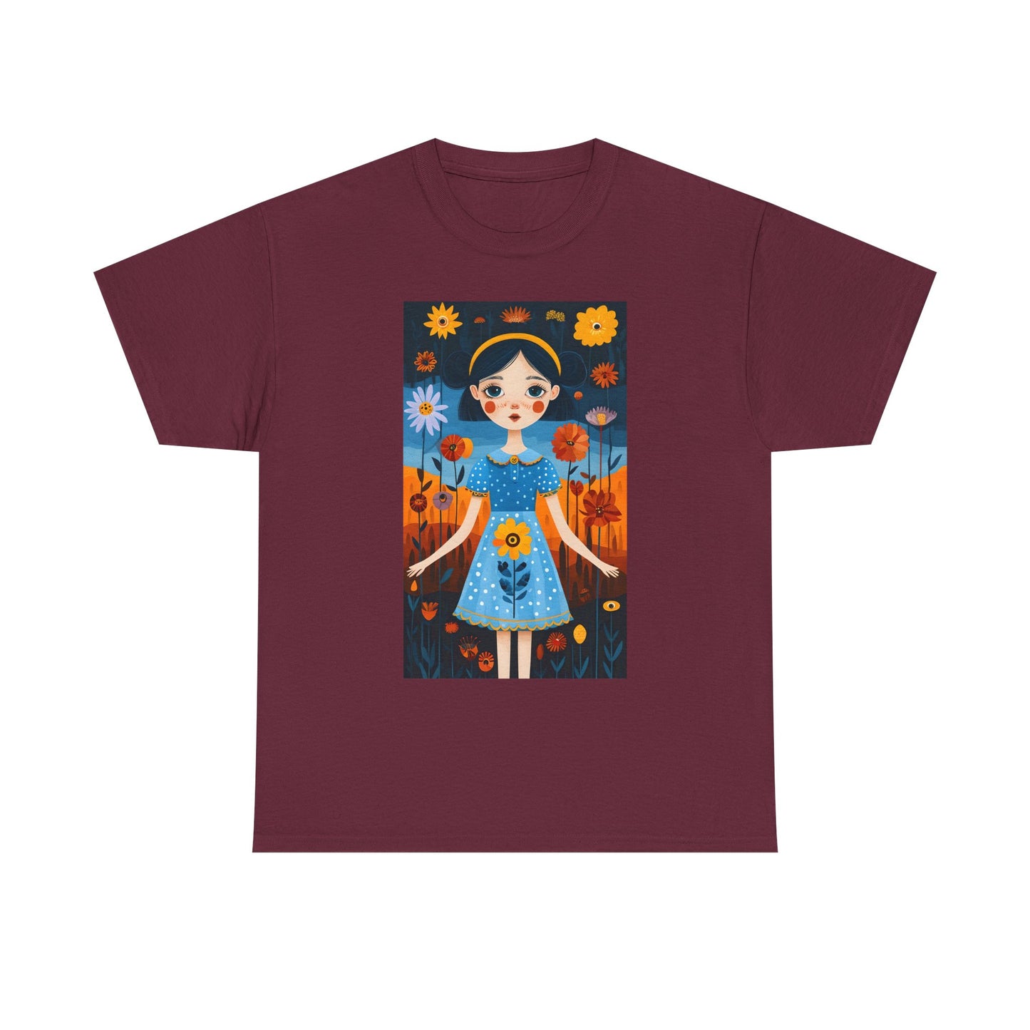 D3monic Tee „Whimsical Floral Art“ | Unisex Baumwollshirt für Naturfans