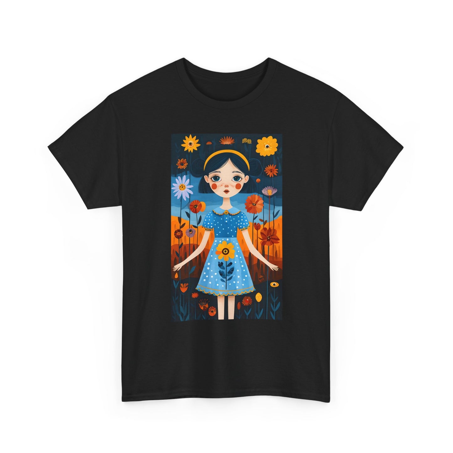 D3monic Tee „Whimsical Floral Art“ | Unisex Baumwollshirt für Naturfans