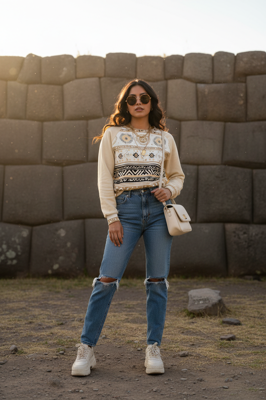 INKA Sweatshirt Illapa Woman Inca Wall