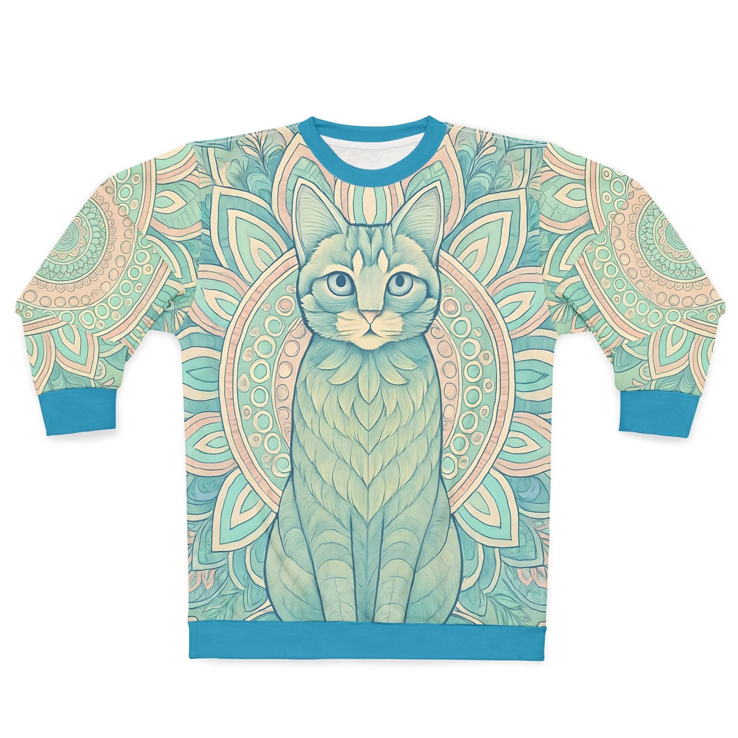 D3's CATS Mandala Sweatshirt - Spiritual Cat Oversize - front