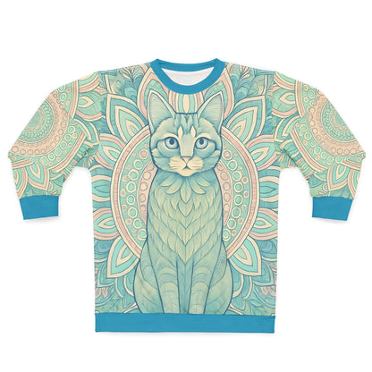 D3's CATS Mandala Sweatshirt - Spiritual Cat Oversize - front
