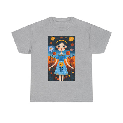 D3monic Tee „Whimsical Floral Art“ | Unisex Baumwollshirt für Naturfans