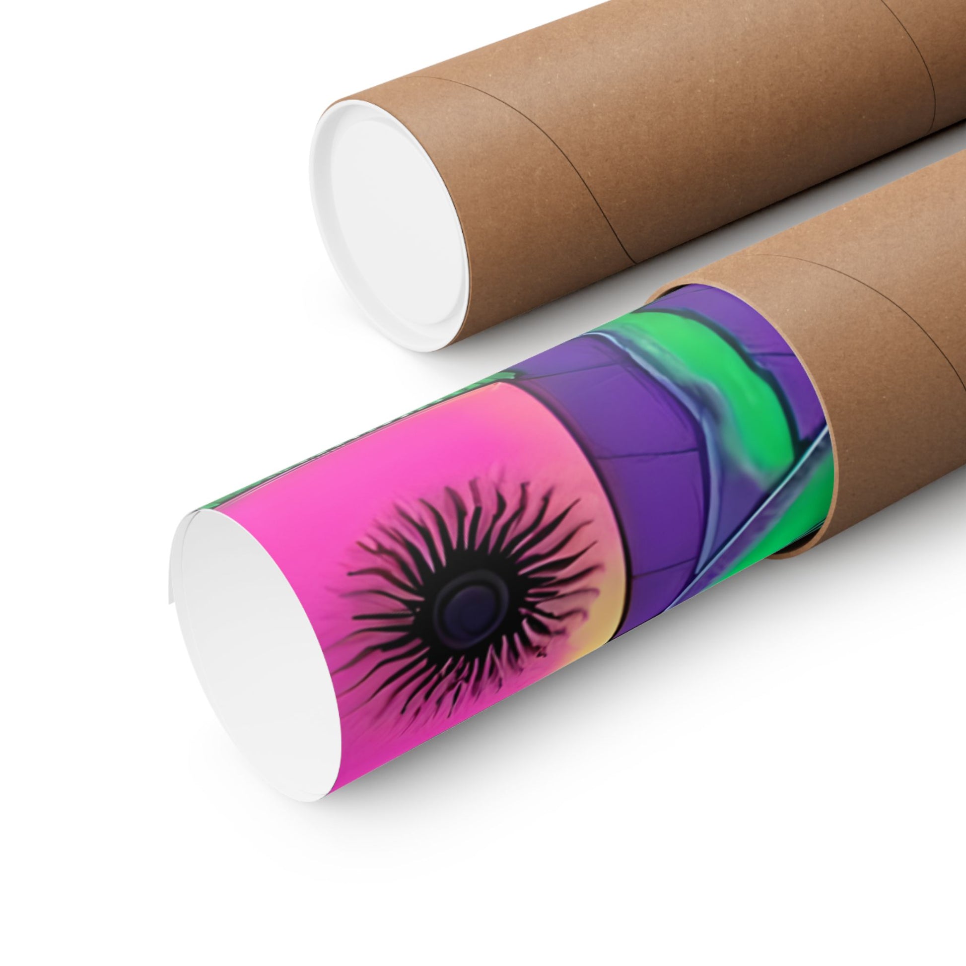 Colorful vintage devil poster in mailing tube.