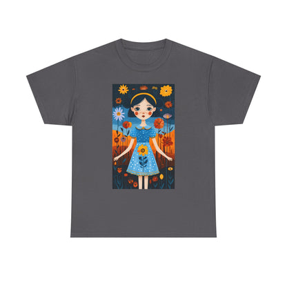 D3monic Tee „Whimsical Floral Art“ | Unisex Baumwollshirt für Naturfans