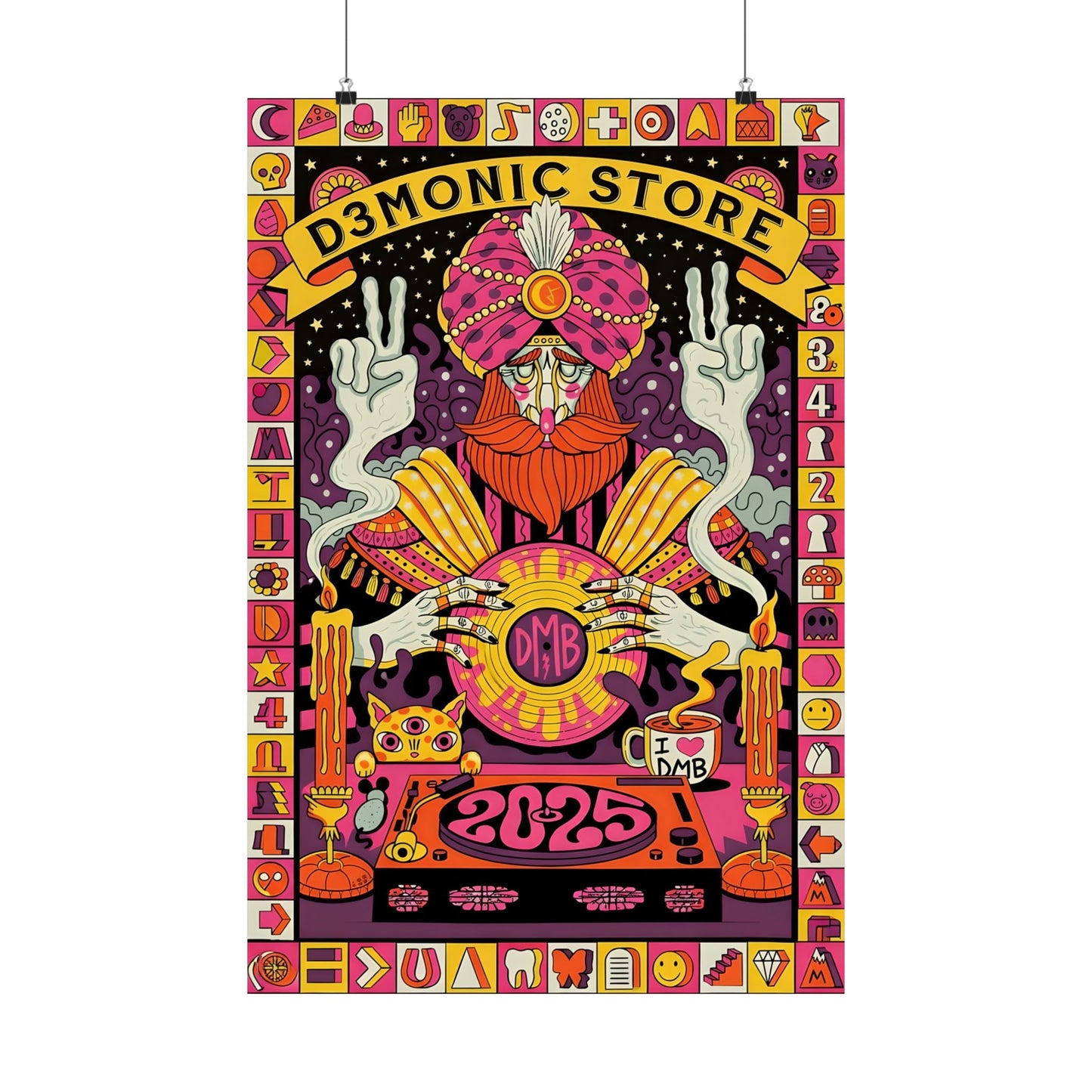 D3's HAPPY Music Poster - Vintage Zirkus Nostalgie: A vibrant, retro circus poster advertising a music event.