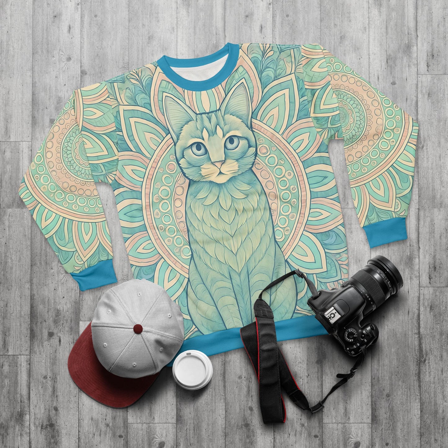 D3's CATS Mandala Sweatshirt - Spiritual Cat Oversize - bundle