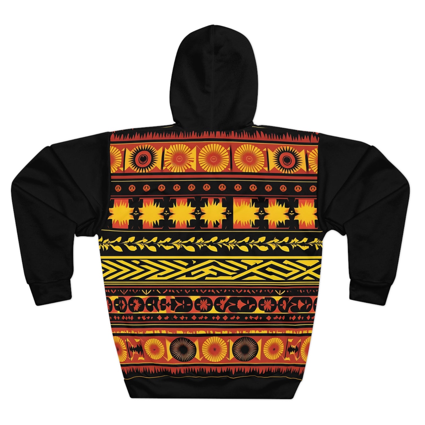 Colorful oversized hoodie with vibrant cultural patterns