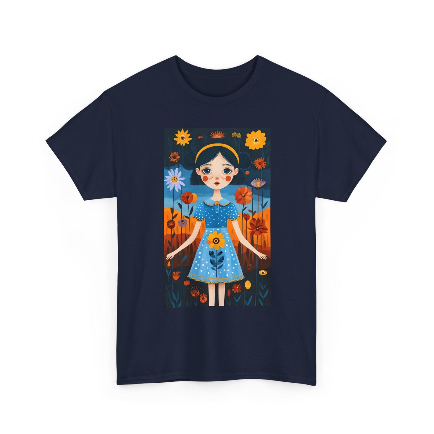 D3monic Tee „Whimsical Floral Art“ | Unisex Baumwollshirt für Naturfans