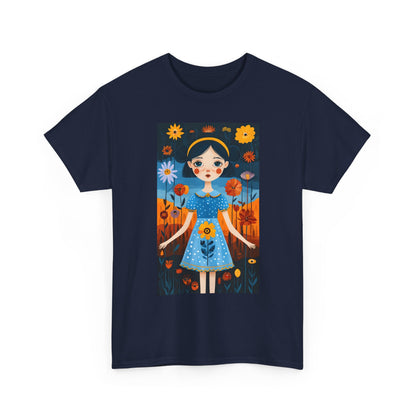 D3monic Tee „Whimsical Floral Art“ | Unisex Baumwollshirt für Naturfans