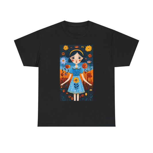 D3monic Tee „Whimsical Floral Art“ | Unisex Baumwollshirt für Naturfans
