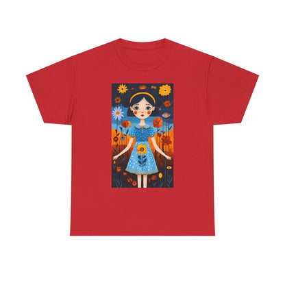 D3monic Tee „Whimsical Floral Art“ | Unisex Baumwollshirt für Naturfans