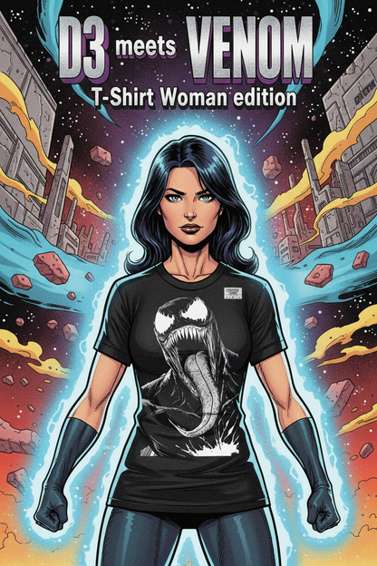 D3 meets VENOM T-Shirt – Heavyweight Garment-Dyed Streetwear