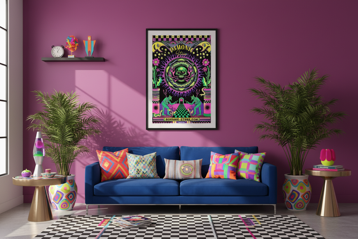 D3MONIC Skull Poster Colorful