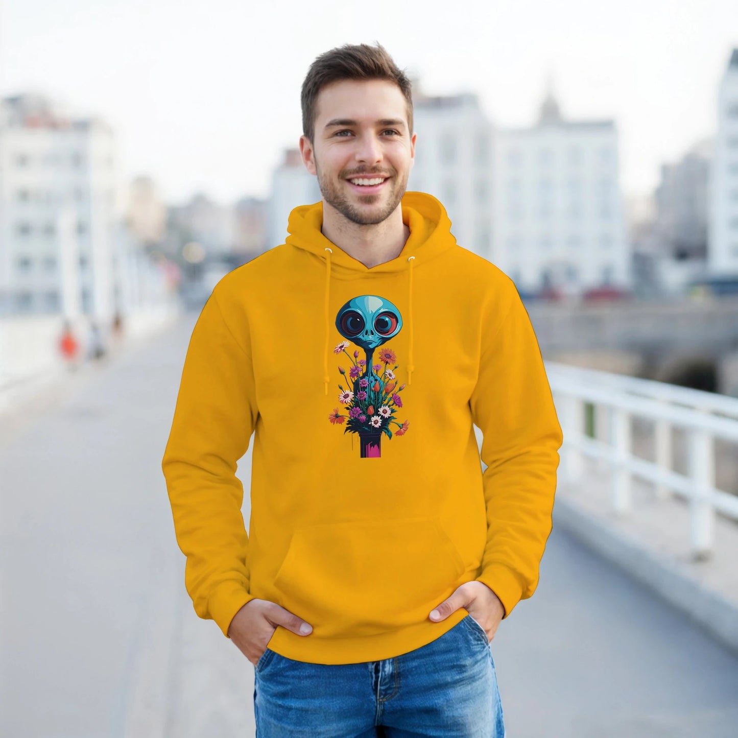 D3's ALIEN FLOWER Hoodie - Klassischer Unisex Hoodie Pullover - D3monic