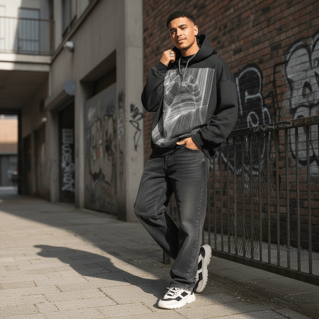 D3's ARTISTICS Naked Lines Hoodie - Minimalist Art - D3monic Store