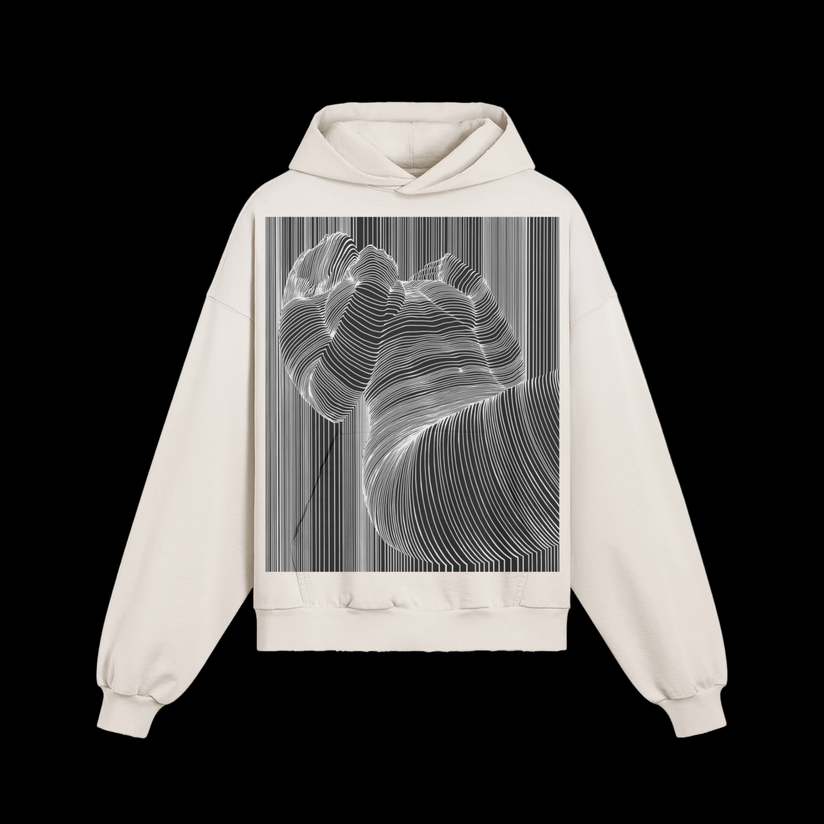 D3's ARTISTICS Naked Lines Hoodie - Minimalist Art - D3monic Store