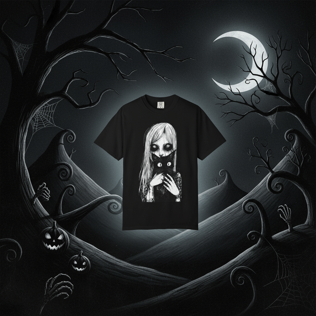 D3's CATS Gothic II T-Shirt - Dark Feline Streetwear - D3monic Store