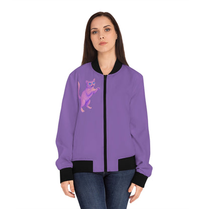 D3's CATS purple Jacket - Woman's Bomber Jacket - D3monic