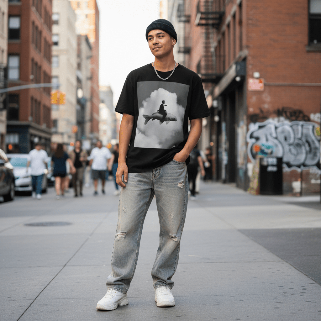 D3's FLYING FISH T-Shirt - Surreal Ocean Art - D3monic