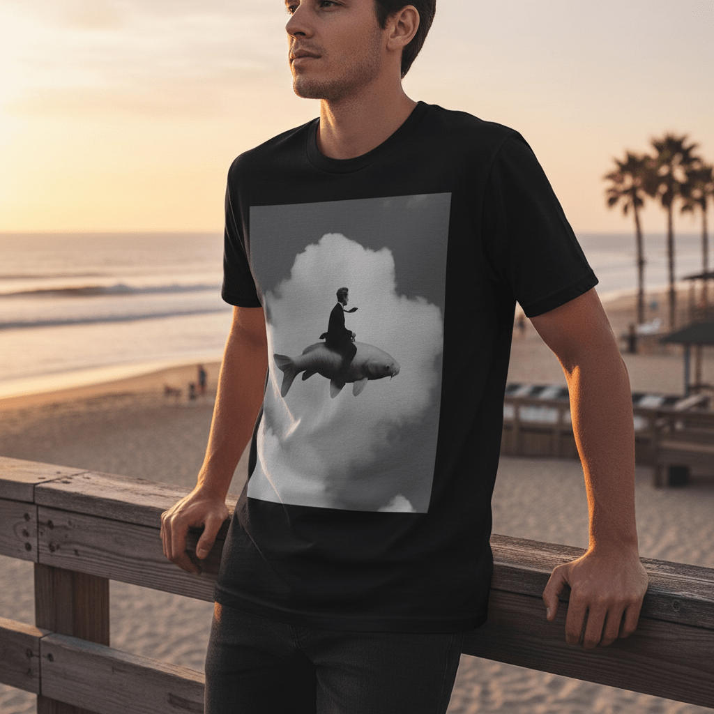 D3's FLYING FISH T-Shirt - Surreal Ocean Art - D3monic