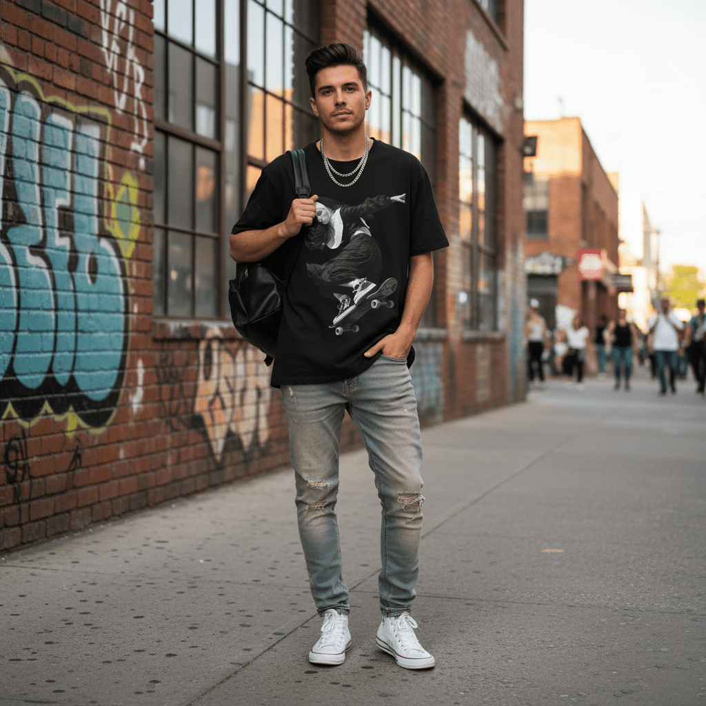 D3's FLYING NUN T-Shirt - Surreal Art Streetwear - D3monic