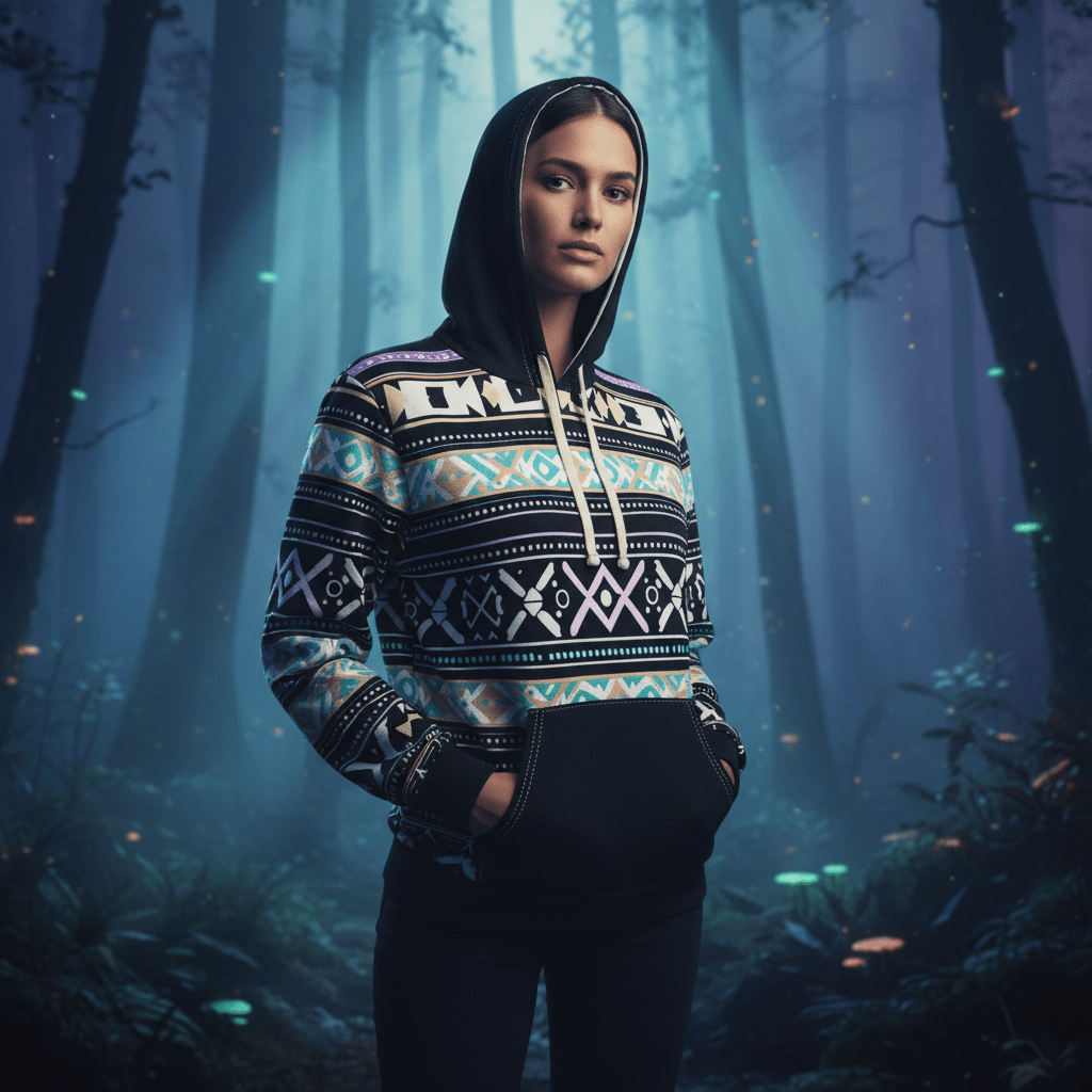 D3's INKA Hoodie Mama Quilla - Mondgöttin Streetwear - D3monic