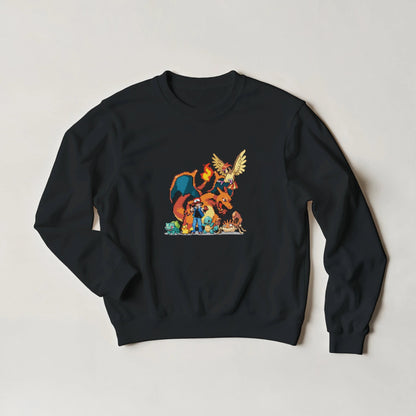 D3's RETRO PKMN Pullover - Klassischer Oversize Unisex Sweatshirt - D3monic