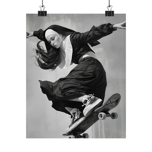 D3's SKATE Nun Poster - D3monic