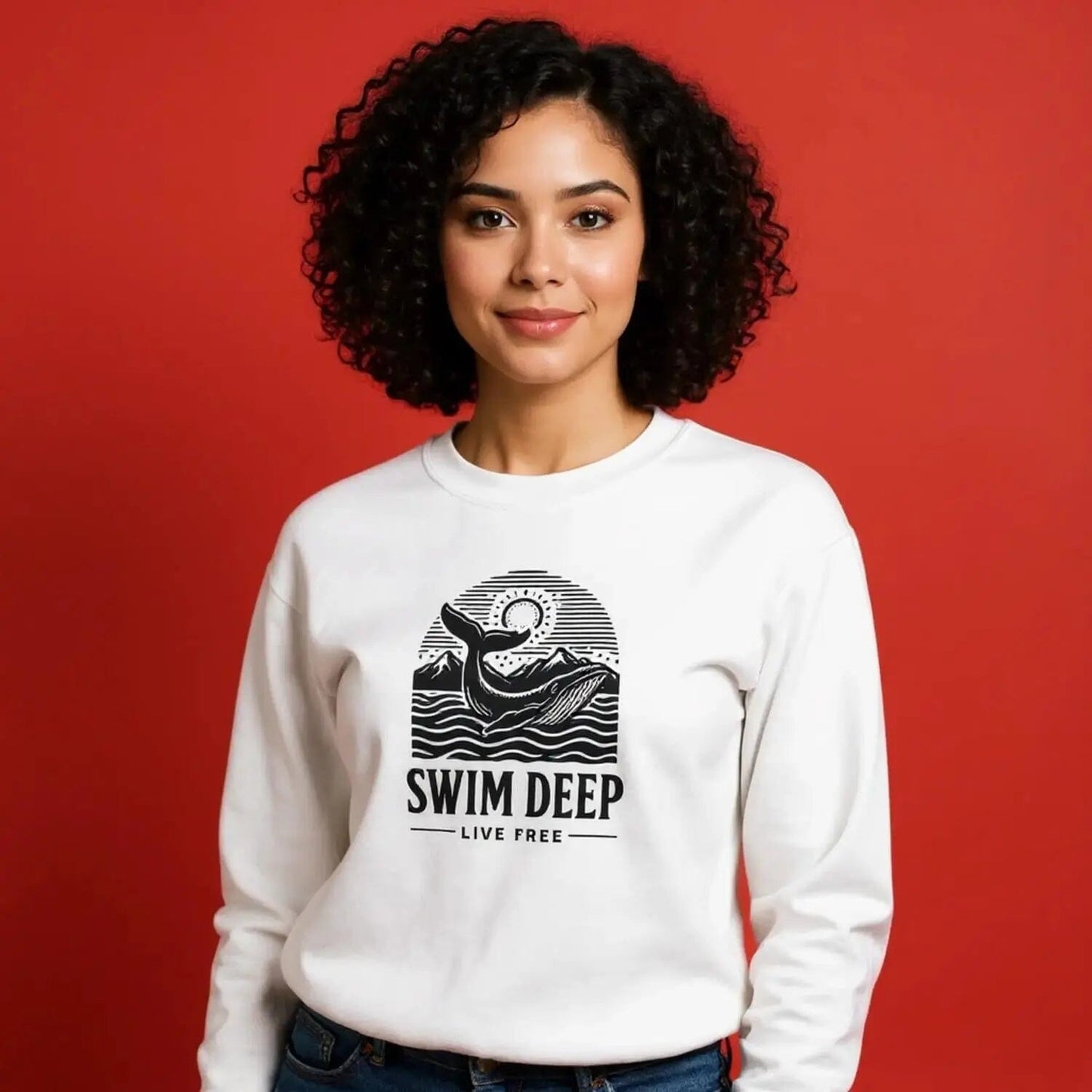 D3monic's SWIMDEEP Pullover - Unisex Pullover Sweatshirt - D3monic