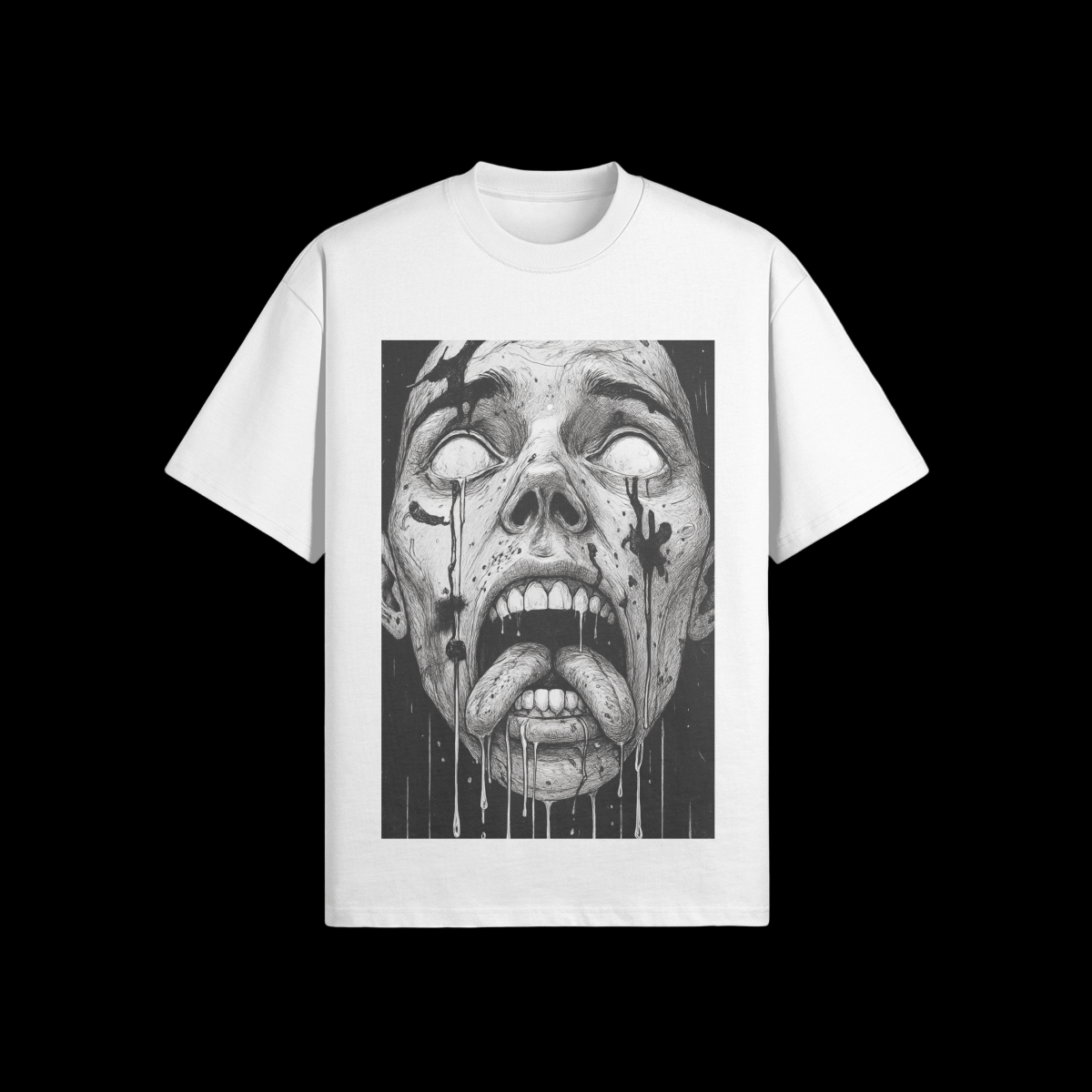 D3's ZOMBIE Header T-Shirt – Oversized Heavyweight - D3monic Store