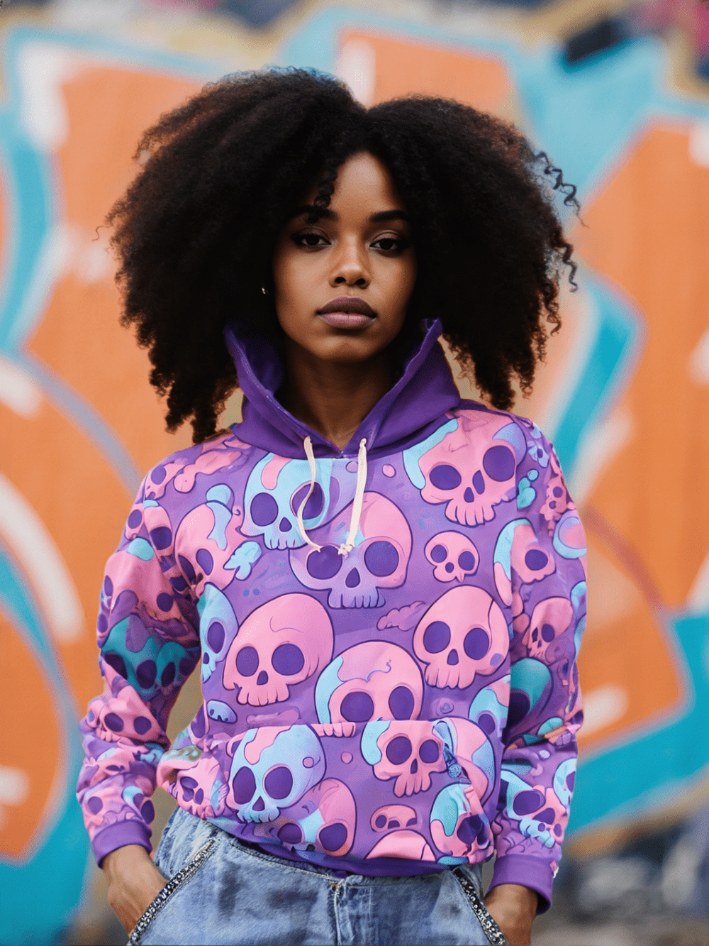D3's ZOMBIE Hoodie Pink - Klassischer Oversize Unisex Pullover - D3monic