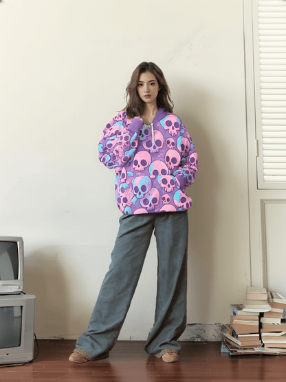 D3's ZOMBIE Hoodie Pink - Klassischer Oversize Unisex Pullover - D3monic