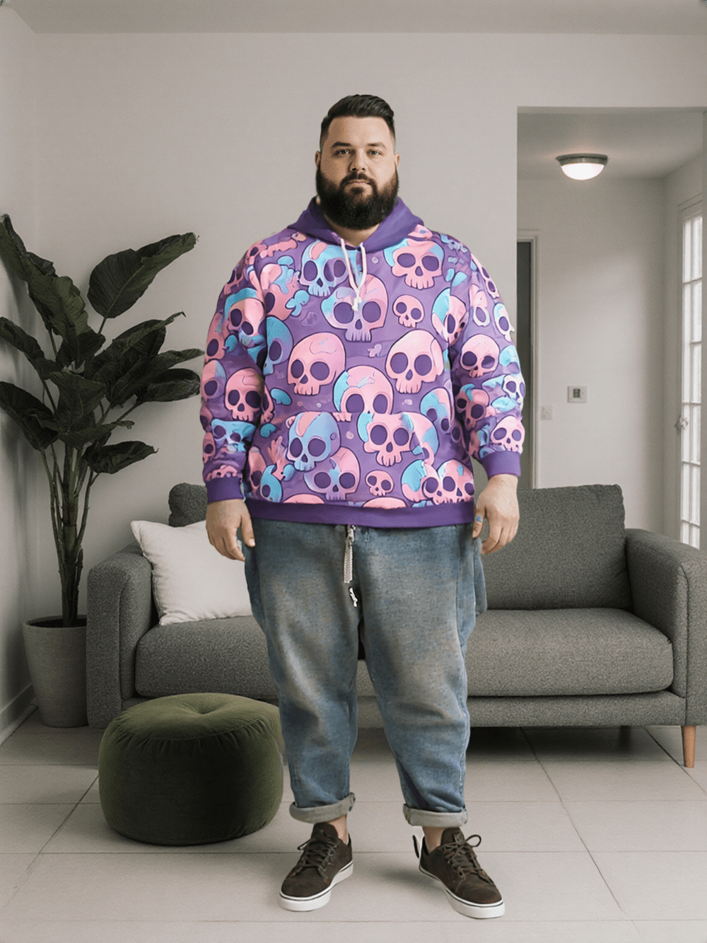 D3's ZOMBIE Hoodie Pink - Klassischer Oversize Unisex Pullover - D3monic