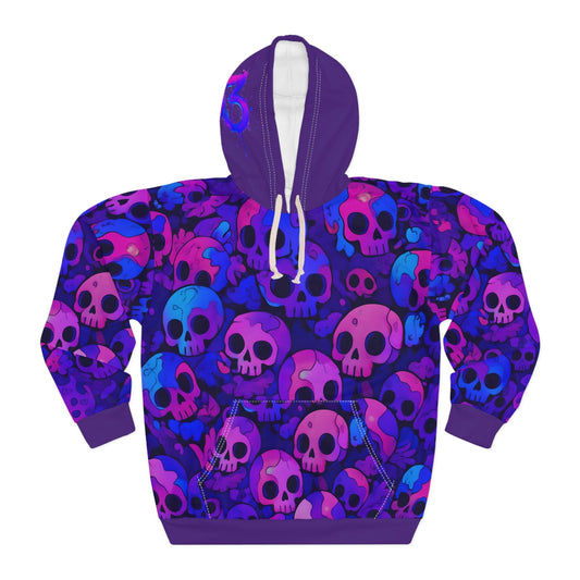 D3's ZOMBIE Hoodie Purple - Klassischer Oversize Unisex Pullover - D3monic