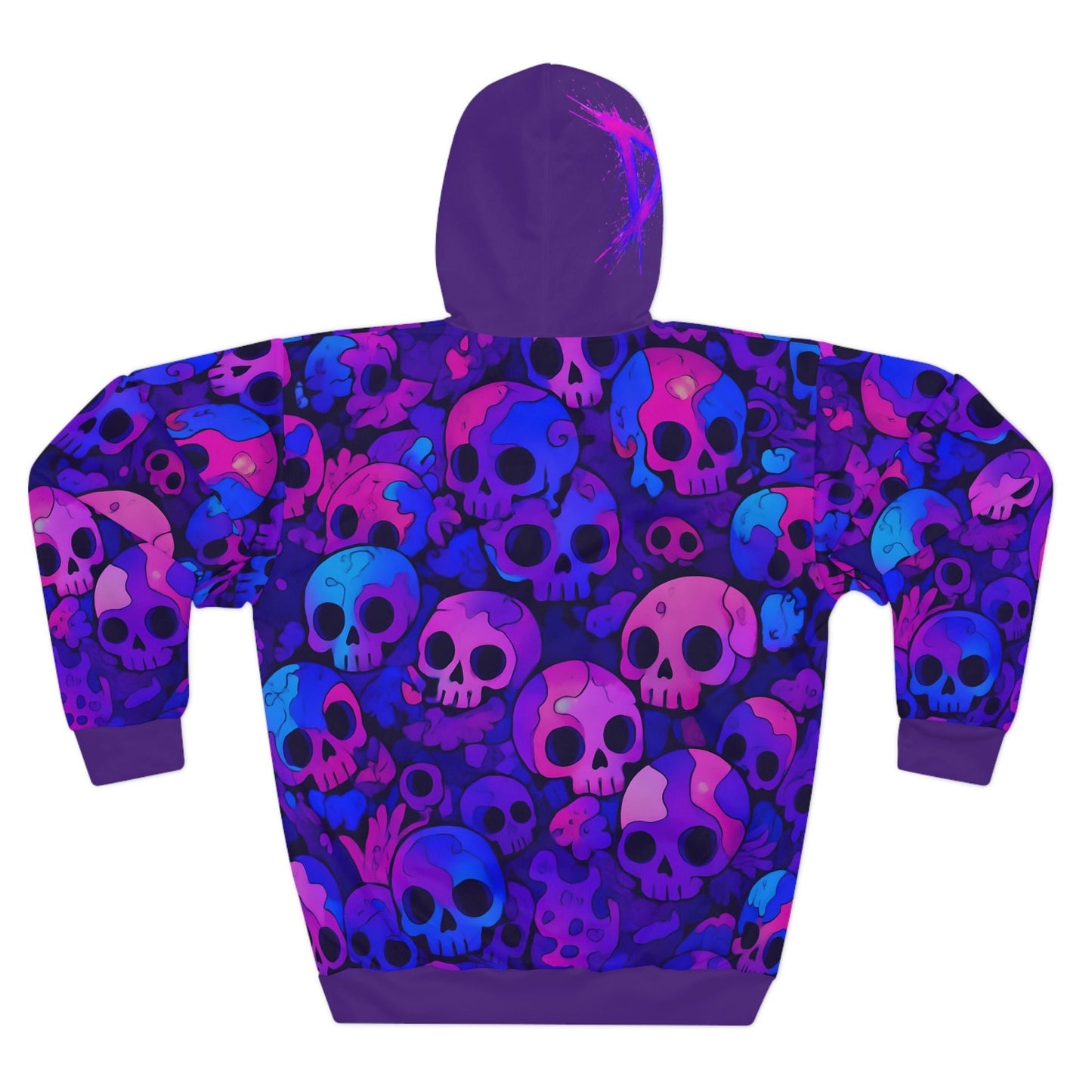 D3's ZOMBIE Hoodie Purple - Oversize Horror Streetwear - D3monic
