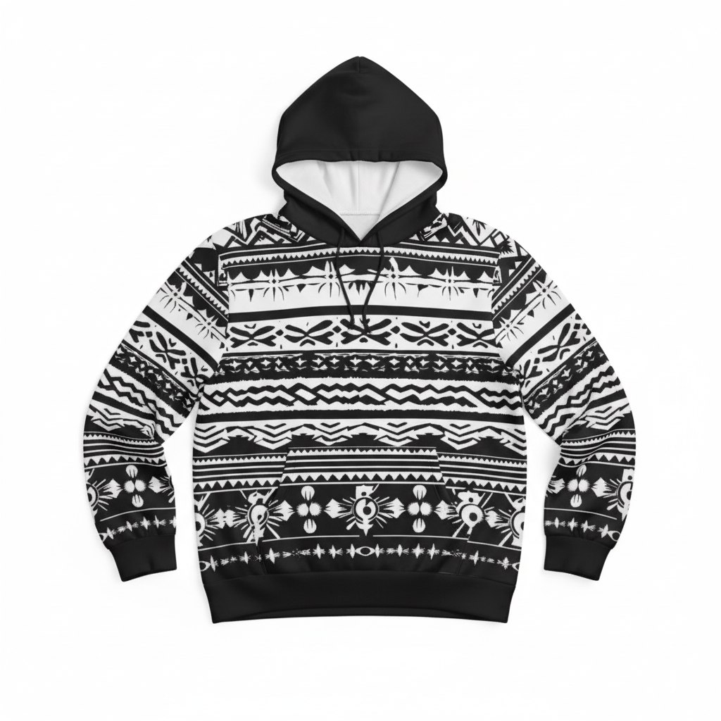 D3's INKA Hoodie Viracocha 3 - Creator God, featuring a graphic of the deity Viracocha.