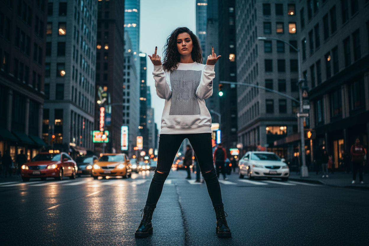 Lifestyle Bild 3 - White Sweatshirt